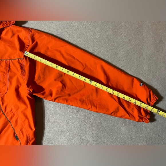 Starter Jacket Men’s Full Zip Hooded Orange Size Large Windbreaker - Picture 6 of 7
